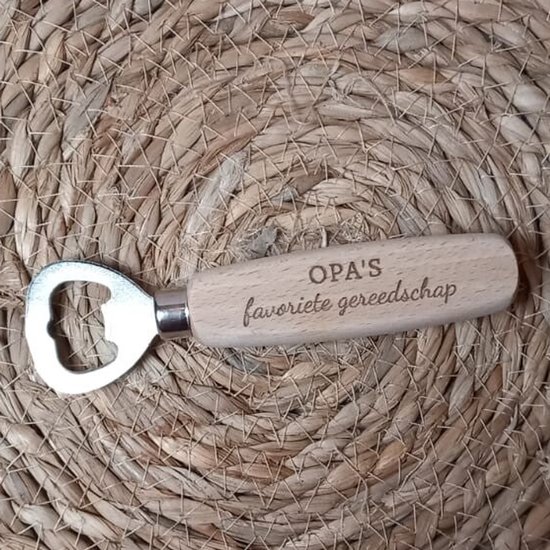 Houten Flessenopener Graveren / Personaliseren