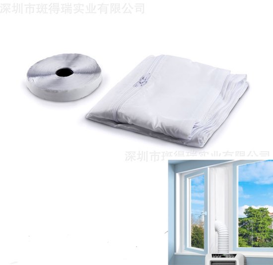 Mobiele airco raamafdichting waterdicht flexibel rits ontwerp isolatie kit universeel 300×32 cm