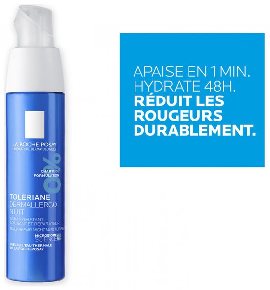La Roche-Posay Toleriane Dermallergo Nachtcrème 40ml voor (zeer) gevoelige huid met neiging tot allergie
