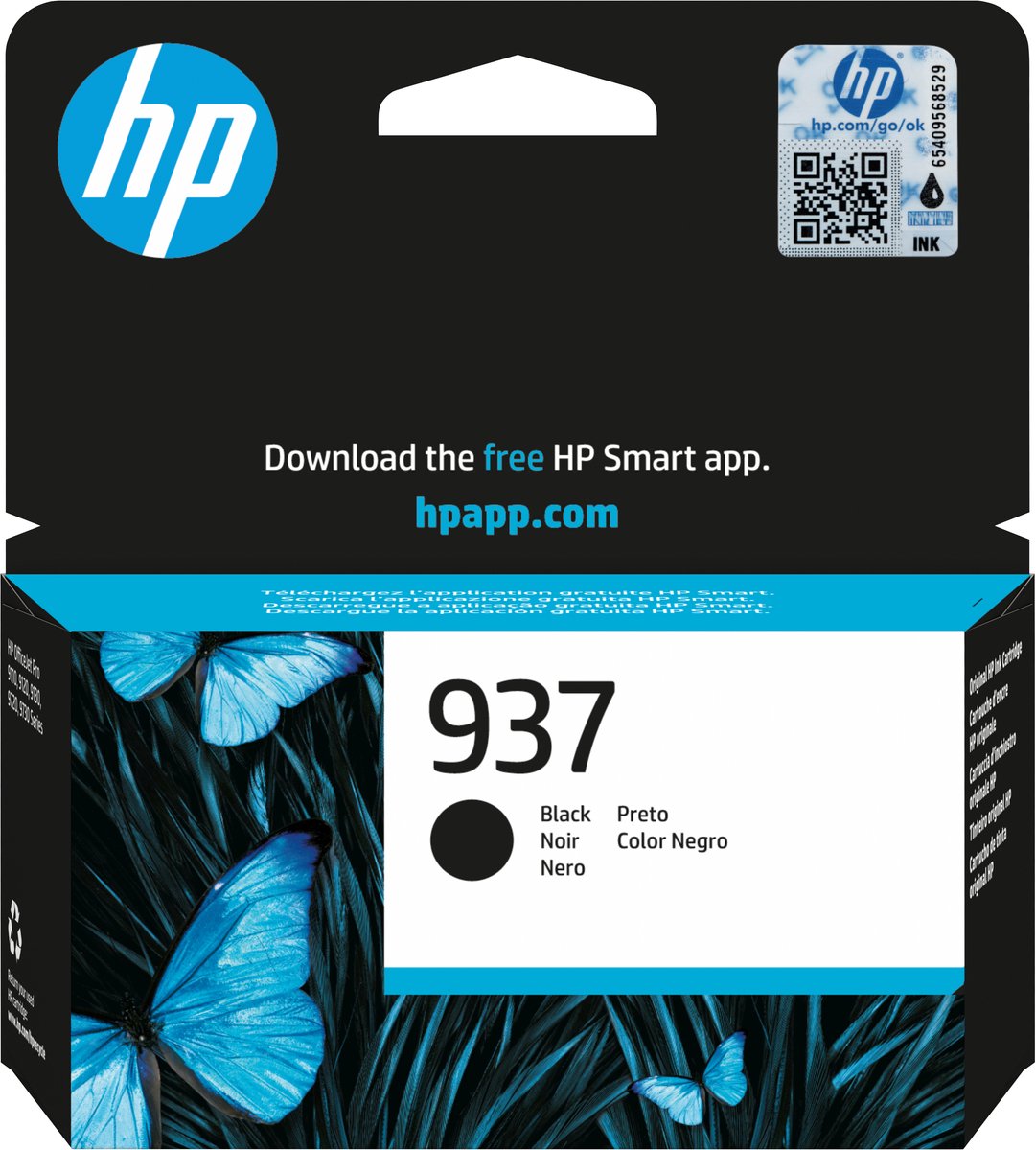 HP 937 originele zwarte inktcartridge