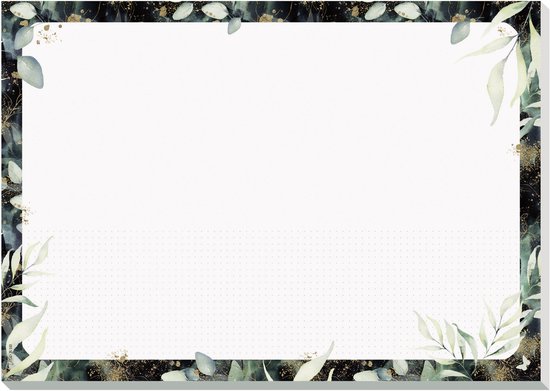 Bloc design Sigel - Jolie - Glamorous Leaves - A3 - 30 feuilles - SI-JS103