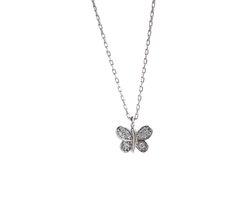 Pera Jewelry® - 925 sterling zilveren Ketting met Vlinder Hanger - Dochter Wenskaart - Ketting met Hanger - Cadeau voor Dochter - Ketting Dames