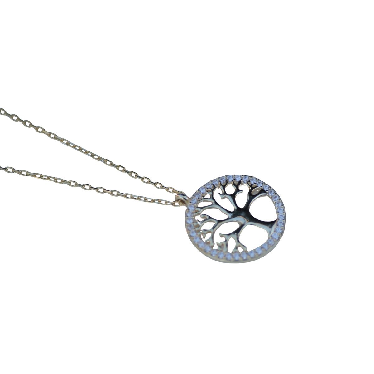 Pera Jewelry® - 925 Sterling Zilveren Levensboom Ketting - Met Zus Wenskaart - Cadeau voor Zus - Zilveren Kettingen - Collier - Ketting Dames - Ketting met Hanger