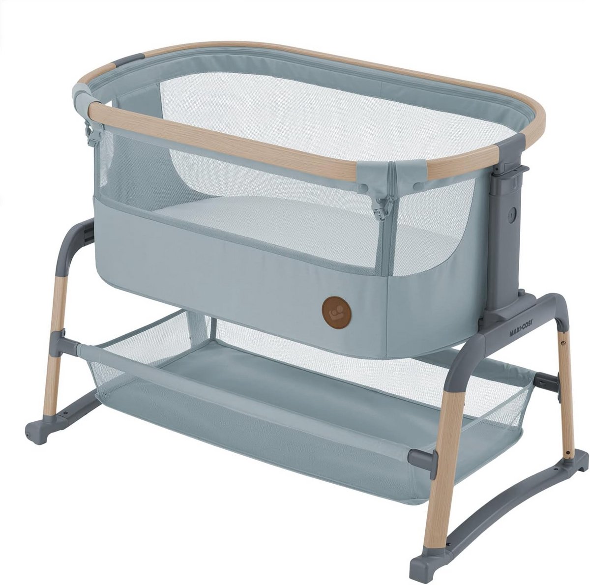 Co-Sleeper voor Baby met Schommelmodus en 5 Hoogtestanden - Comfortabel Aanschuifbedje voor Pasgeborenen