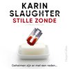 Boekomslag 'Stille Zonde' met een scheermesje op een stuk zeep, bloed op het mesje.