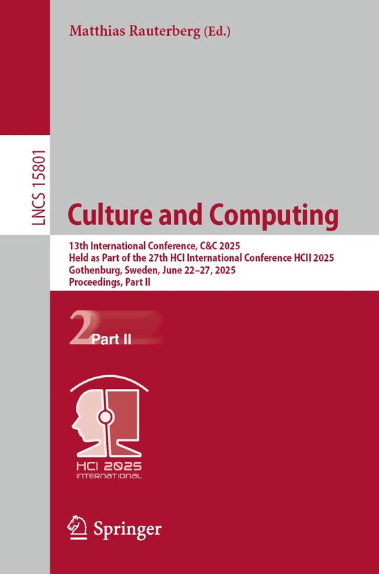 Springer Nature Proceedings Computer Science 2 - Culture and ... - cover