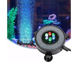 Aquarium decoratie-aquarium decoratie ornamenten-LED Aquarium Vis Tank Gas Steen Licht-IP68 waterdicht-5CM-zwart