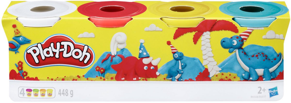 Play-Doh 4-pack Levendige kleuren - Potjes 85 gram - Boetseerklei — afbeelding 17