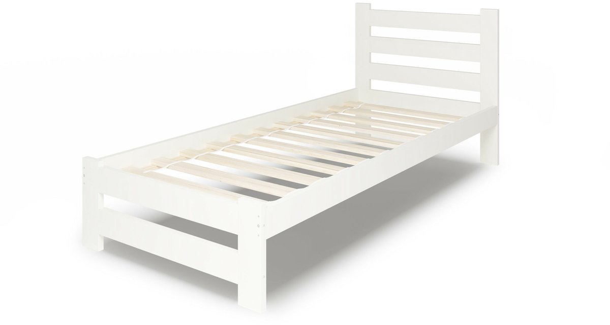 Parwood Nebraska - Houten Bed - 80x200 - Wit - Scandinavisch Design