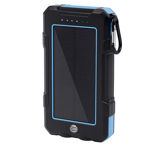 Solar Powerbank 20.000 mAh - GRATIS 3 in 1 usb Oplaadkabel - Solar Charger - Noodpakket - Zonneenergie - 3 Poorten - Draadloos Opladen - Blauw