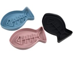 SlowFeeder Honden- & Kattenvoerbak – Voedselveilige Siliconen – Antislip & Vaatwasserbestendig – Geschikt voor Alle Rassen - Set van 3