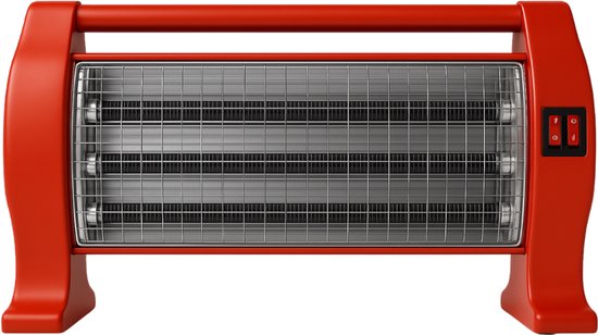 COCHO® Elektrische kachel 2 Standen Rood - Vrijstaand - Infrarood kachel - Infraroodkachel vrijstaand - Infrarood kachel - Straalkachel - Verwarming