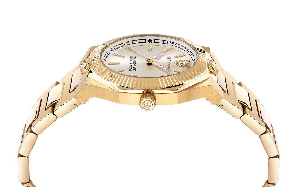 Plein Sport Metronaut 36 Mm Quartz Analoog Horloge Gouden Toon Case: 100% Stainless Steel | Armband: 100% Stainless Steel 36 PSDGA0325, PSDGA0525, PSDGA0625