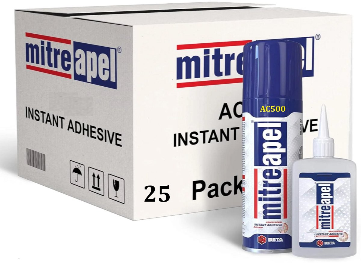 25 Stuks – Secondelijm Set met Activator – 500ml | Twee-componentenlijm | Super Glue Instant Adhesive | Volledige Doos