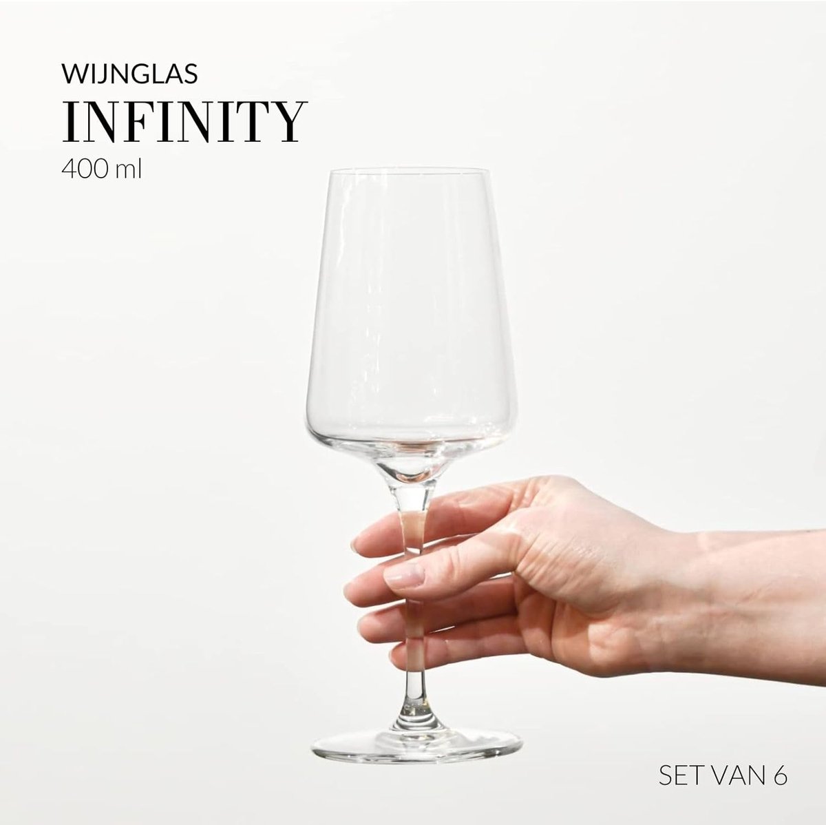 KROSNO | Wijnglazen voor witte en mousserende wijn | Set van 6 stuks - 400 ml | Elegant, Crystal Glass, Loodvrij glas | Perfect voor thuis, restaurant en feesten | Kunnen worden gewassen in de vaatwasser – foto 4