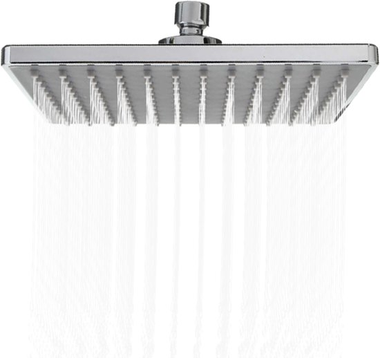 WENKO Softwater Douchekop, Regendouchekop, Universele Sproeikop Spatarm En Stil In Functie Douchedouche Super Zacht Water Dankzij Meer Sproeiers Op De Douchekop Douchekop 26 Cm Abs Chroomzwart