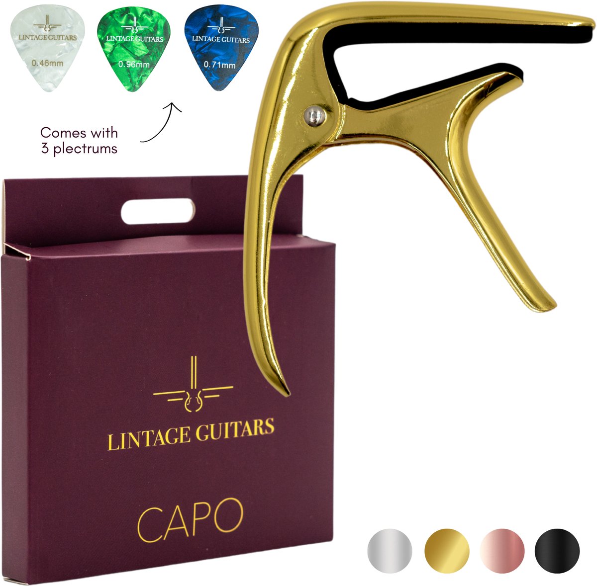 Universele Gitaar Capo - Metallic Goud - Capo Gitaar - Capo Akoestische / Klassieke / Elektrische gitaar