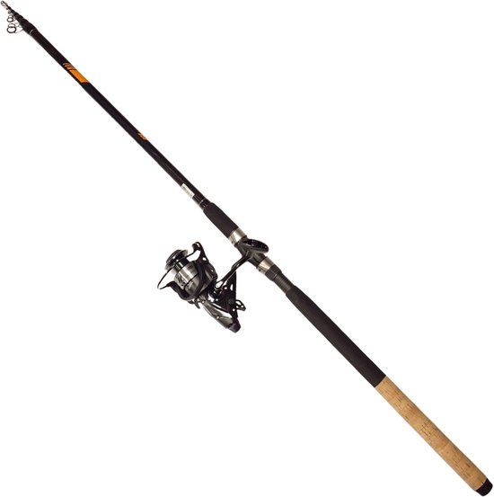 Eal Master Eel Set CANNE À ANGLAIS 3,70 MÈTRES + MOULINET À ANGLAIS Moulinet Baitrunner Casting Canne Télescopique