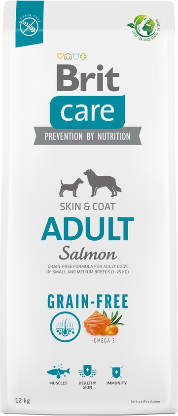 Brit Care Dog Grain-Free Adult Zalm - Hondenvoer - 12 kg