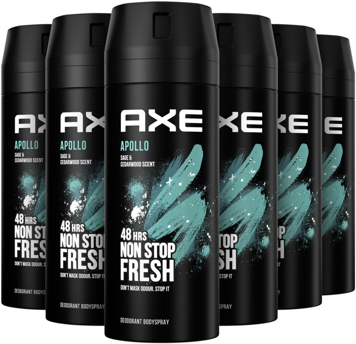 Goedkoopste 6x Axe Deodorant Bodyspray Apollo 150 ml