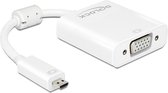 DeLOCK Micro HDMI naar VGA + 3,5mm adapter - wit - 0,15 meter