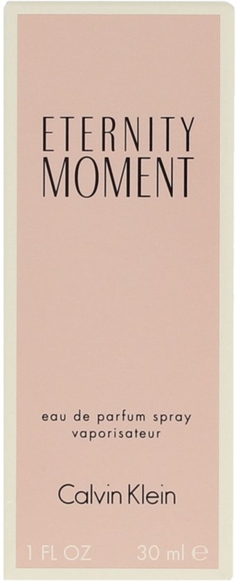 Emballage du vaporisateur Calvin Klein Eternity Moment Eau de Parfum, 30 ml.