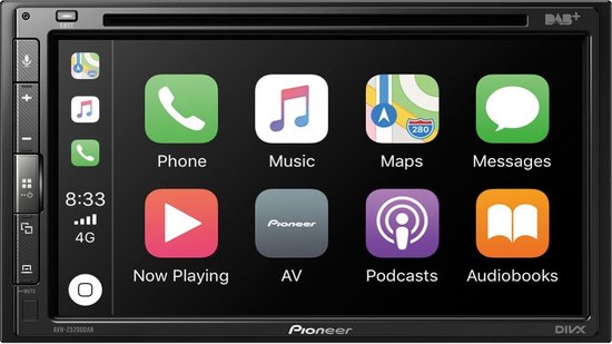 Pioneer AVH-Z5200DAB Autoradio Dubbel din Apple CarPlay-DAB+ - 4 x 50 W |  bol.com