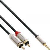 InLine 3,5mm Jack - Tulp stereo audio slim kabel - 3 meter