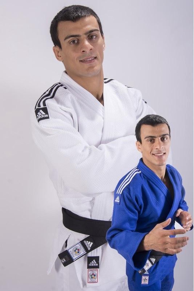Judopak Adidas Champion slimfit IJF Wit