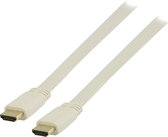 Platte HDMI kabel - versie 1.4 (4K 30Hz) / wit - 5 meter