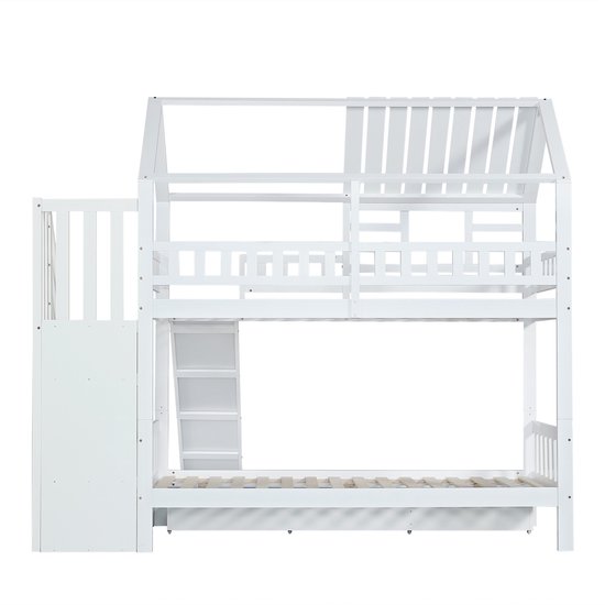 Baby - Grenenhouten - Met opbergruimte - Luxe - MDF - Stapelbed