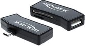 DeLOCK Micro USB OTG Cardreader + 1x USB-A poort