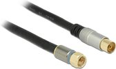 DeLOCK Premium F (m) - Coax IEC (v) kabel - zwart - 7,5 meter