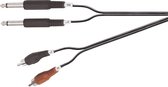Electrovision 2x 6.35mm Jack - Câble audio stéréo Tulip - 5 mètres