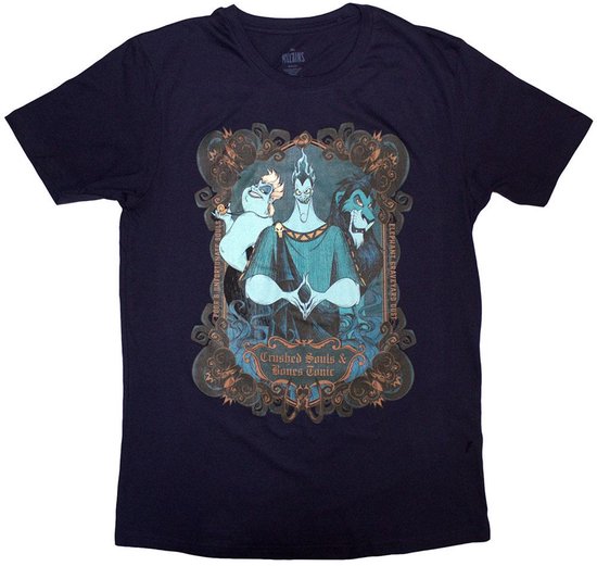 Disney - Villains Crushed Souls Heren T-shirt - S - Donkerblauw