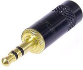 REAN NYS231BG 3,5mm Jack (m) connector - metaal - 3-polig / stereo