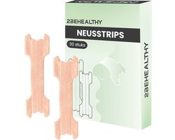 2BEHEALTHY Universele Neusstrips - 30 stuks - Anti Snurk Neuspleisters / Neusspreider - beige