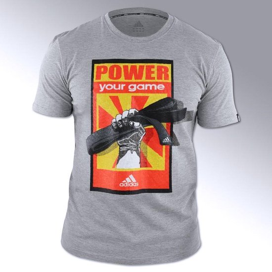 Adidas budo T-shirt 'Power your game' | grijs | maat 152