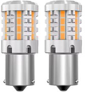 TLVX BAU15S 1156 PY21W No Hyper Flash 10-30V LED Oranje Canbus knipperlichten / Richtingaanwijzer / P21W / Flashing Lights Orange / Auto / Vrachtwagen / Tractor / Bus / LED Bulbs / Bayonet fitting / Ingebouwde weerstand / Storingsvrij / 2 stuks