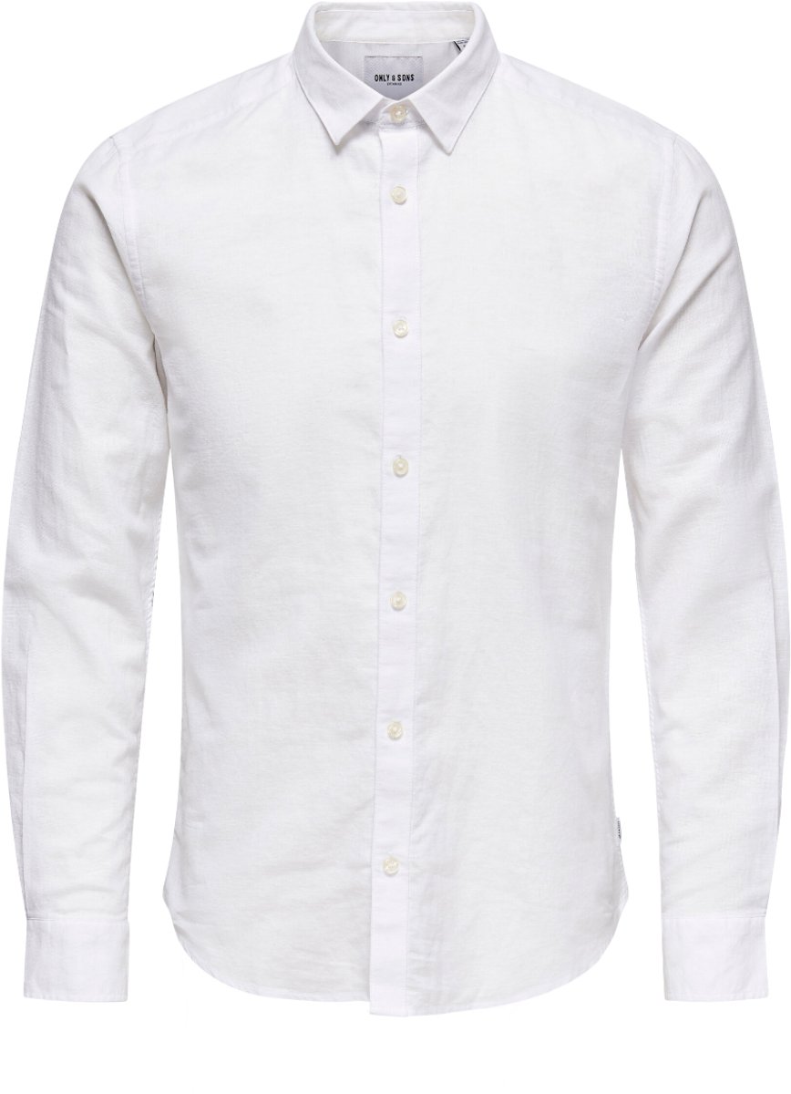 ONLY & SONS- ONSCAIDEN LIFE LS SOLID LINEN BLEND NOOS - Heren - Overhemd