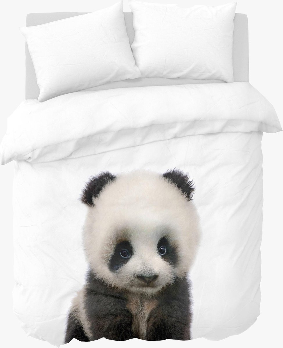 Enzovoorts Kaliber Amerika Y-NOT - Baby Panda - Dekbedovertrek - Katoen - Tweepersoons - 200x200/220  cm - Wit | bol.com