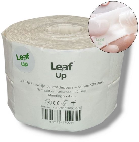 LeafUp® - Tampons en cellulose non pelucheux - rouleau de 500 - 12 épaisseurs