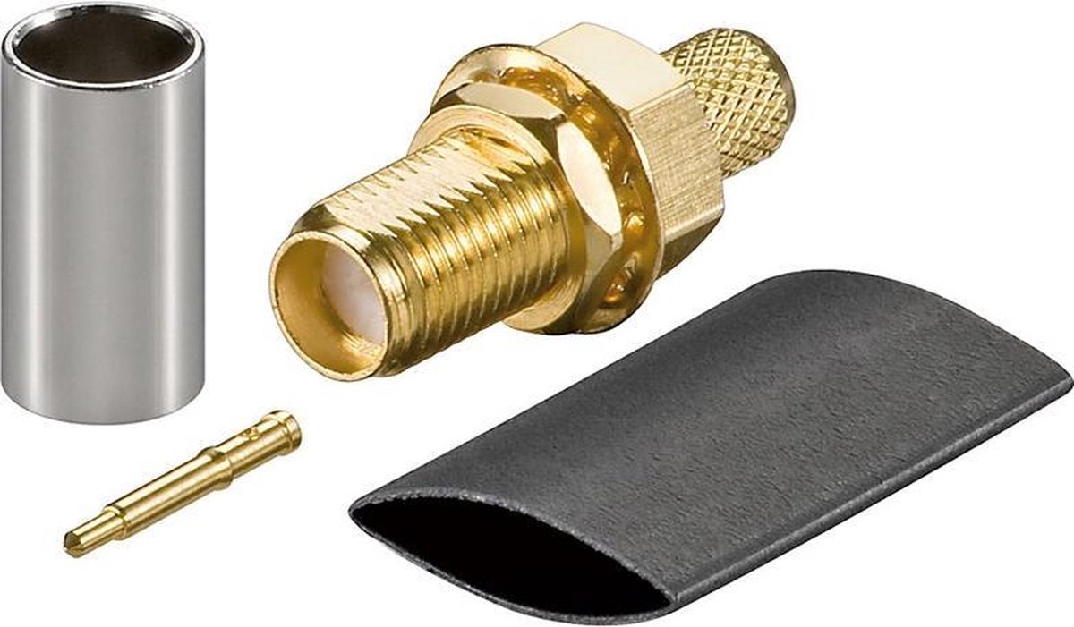 Goobay 51698 RP-SMA Zwart, Goud, Zilver kabel-connector