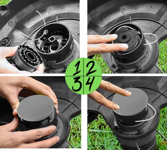 Spoel van draadtrimmer vervangingsdraad F016800569 geschikt voor Bosch EasyGrassCut bosmaaier 18 18-26 18-230 18-260 23 26 Ø 1,65 mm lengte 5 m - Set van 6 spoelen van Bosch — afbeelding 4