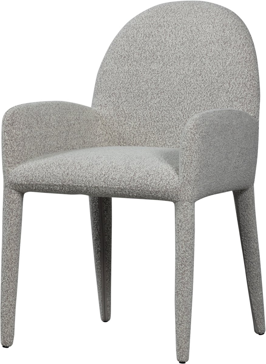 Elegance Eetkamerstoel Met Armleuning - Grijs - 83x54x57 cm