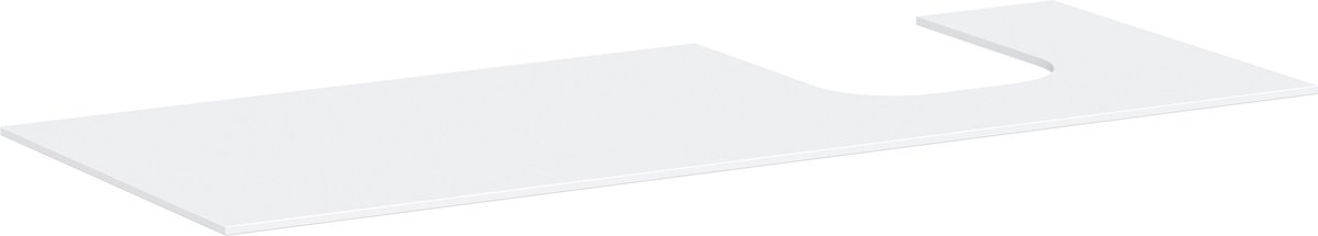 hansgrohe Xevolos E Console 1370/550 met uitsparing rechts voor opzetwastafel geslepen 500/480 Matwit, 54206700