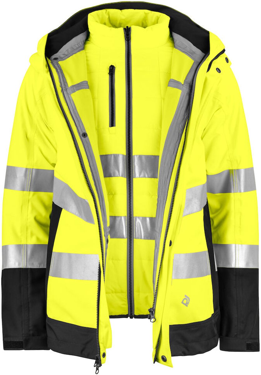 ProJob 6445 SIGNALISATIEJAS 3-IN-1 EN ISO 20471 KLASSE 3/2 646445 /Marine Geel