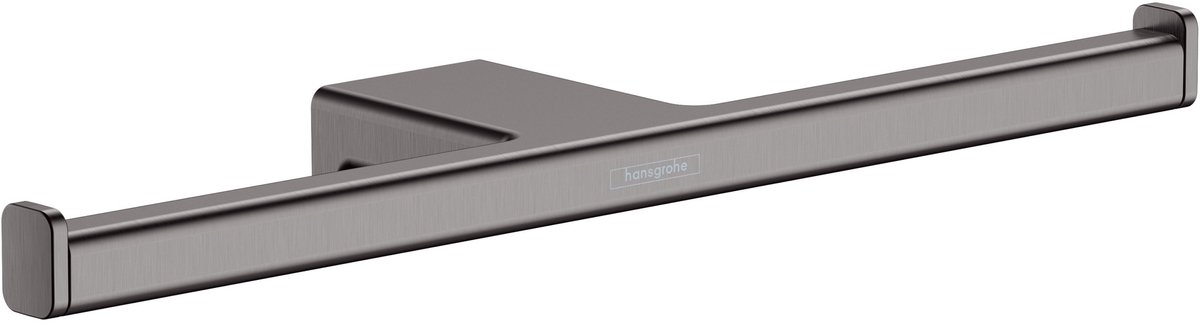 Hansgrohe AddStoris Q closetrolhouder dubbel - geborsteld zwart chroom (antraciet)