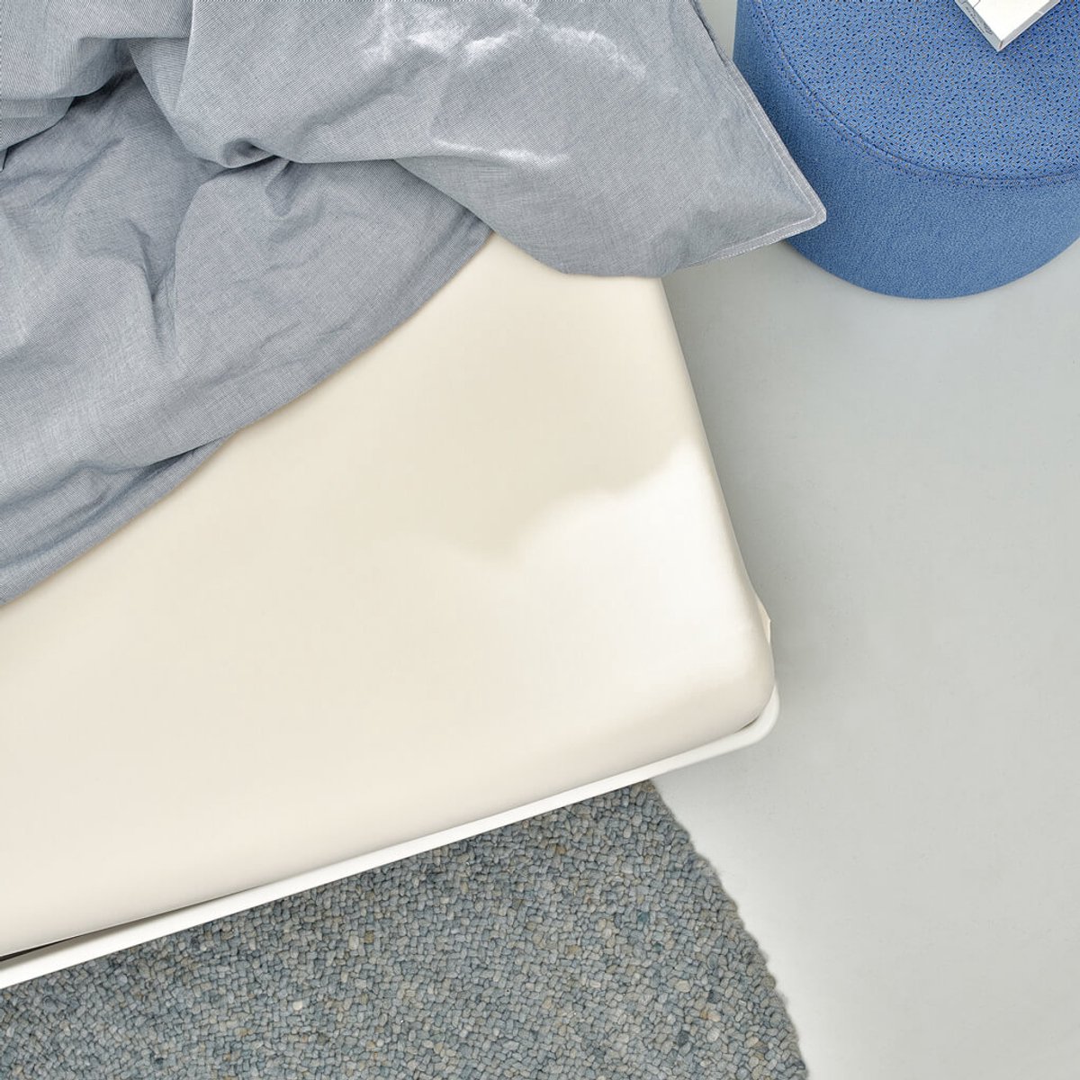 Auping Jersey 190 hoeslaken voor matras - 120 x 200/210/220 cm - Gebroken wit - Biologisch katoen