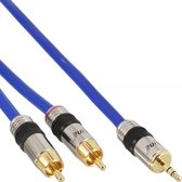Premium 3,5mm Jack - Tulp stereo audio kabel / blauw - 2 meter